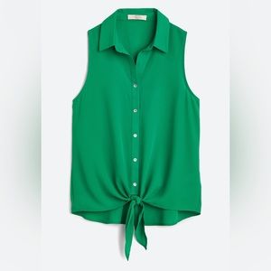 Makenna Sleeveless Tie Front Blouse